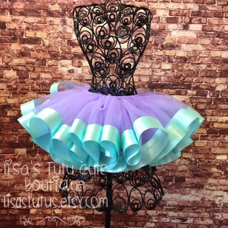 Lavender and Aqua Tutu. Lavender Tutu. Lavender Tulle Skirt. Etsy