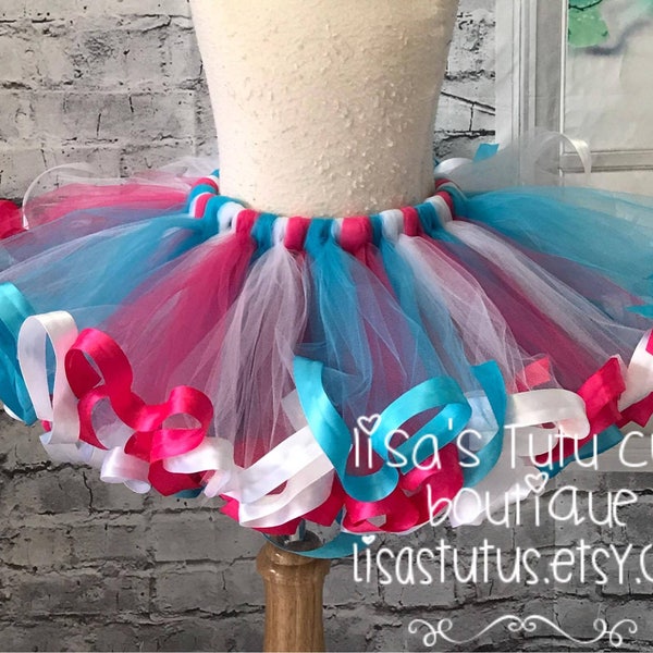 pink blue and white tutu, red white and blue tutu, dance tutu, recital tutu, pageant tutu