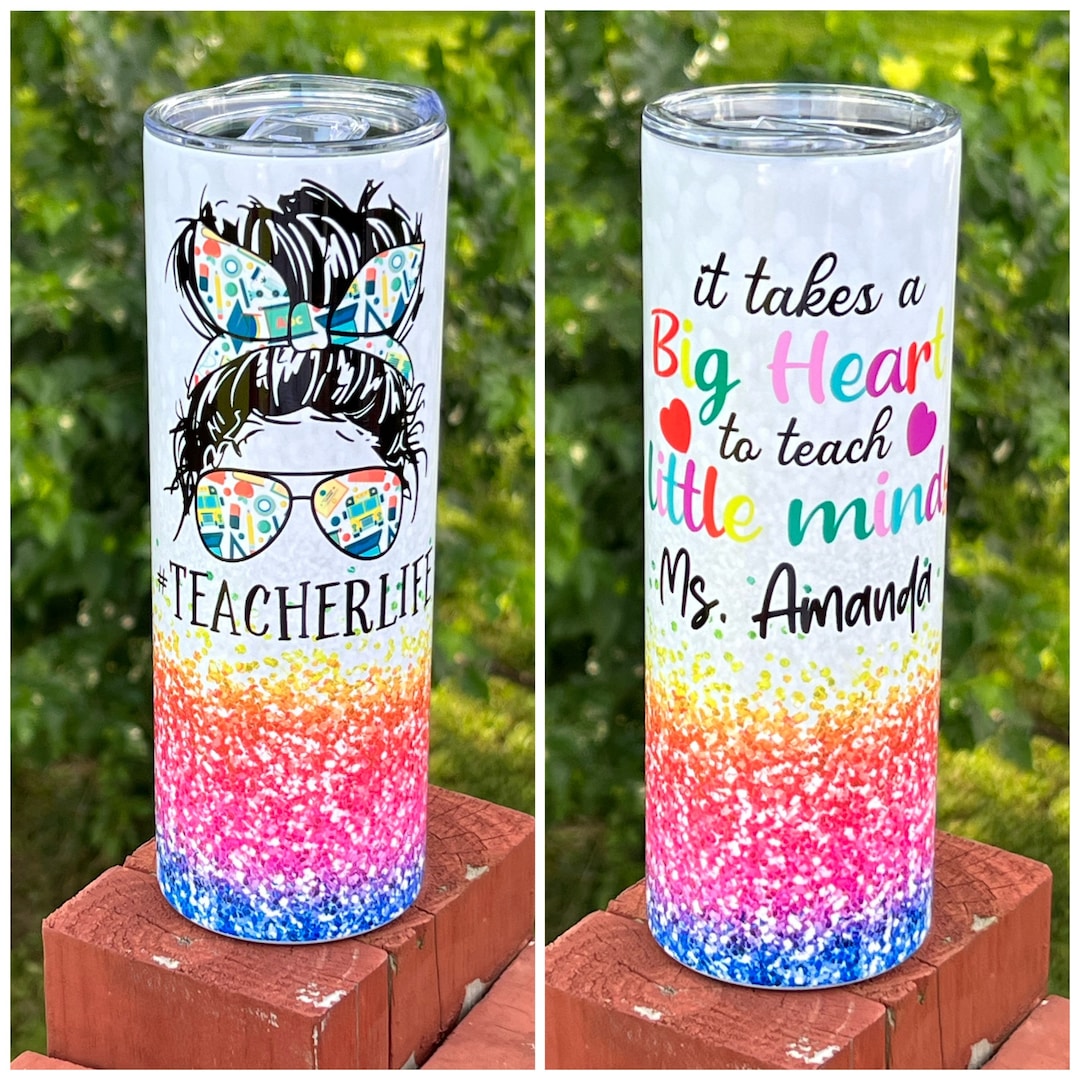 Teacher Tumbler, Teacher Gift, Teacher Skinny Tumbler, Teacher 20oz