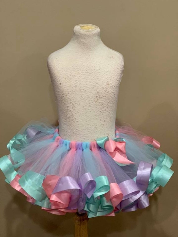 pastel rainbow tutu baby