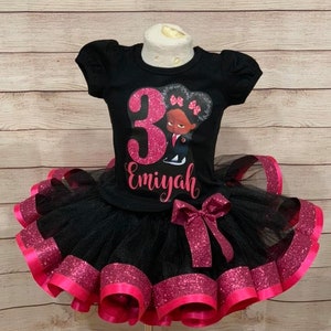 Baby tutu, baby birthday, baby girl tutu, girl birthday, girl tutu, black and pink tutu, girl birthday outfit