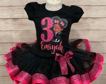 Baby tutu, baby birthday, baby girl tutu, girl birthday, girl tutu, black and pink tutu, girl birthday outfit