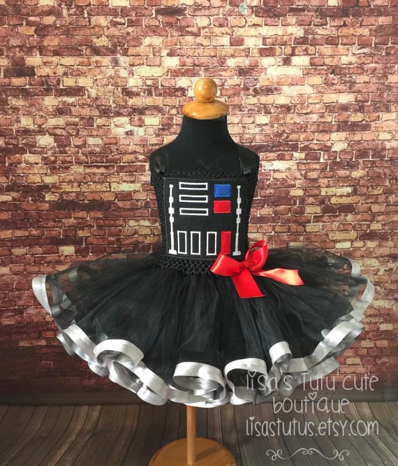 Darth Vader Inspired Tutu Dress Ribbon Tutu Dress Vader Tutu Etsy