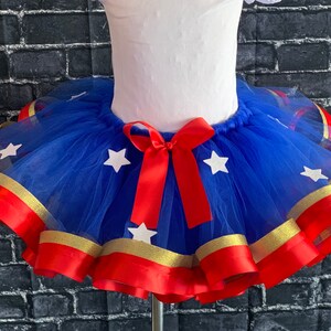 blue and gold tutu, red blue and gold tutu, american tutu, star tutu, american star tutu, blue and red tutu