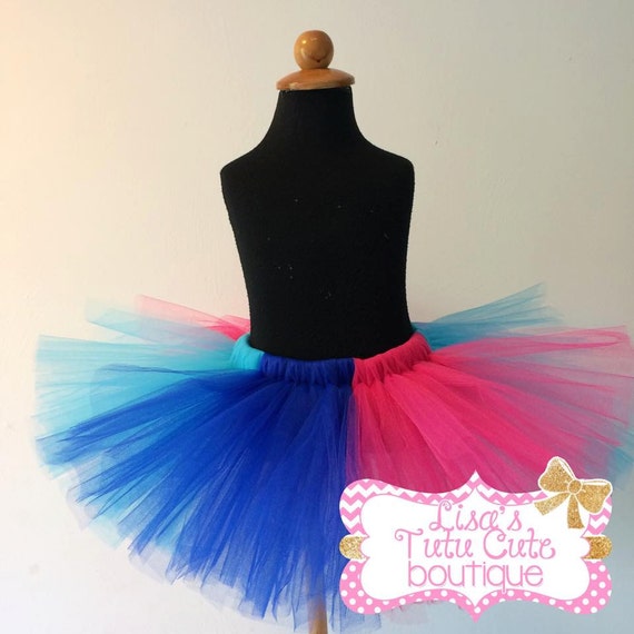 Pink and Blue Block Style Tutu. Birthday Tutu. Recital Tutu. | Etsy