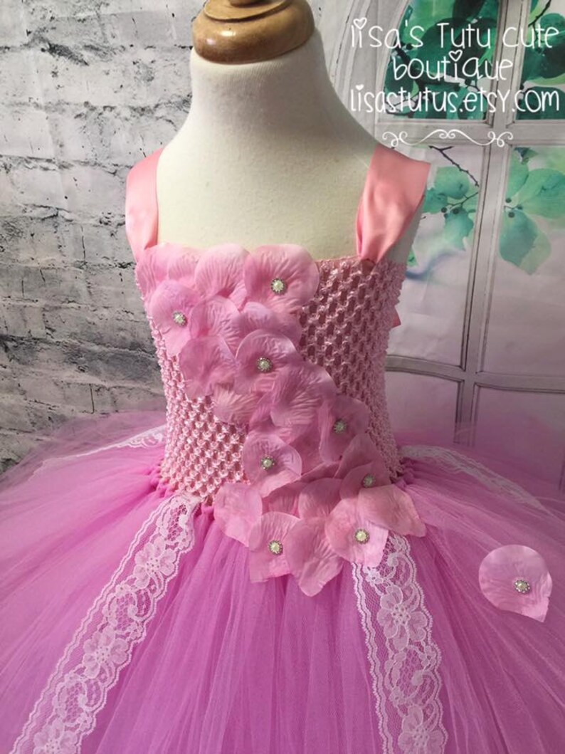 Petal flower girl dress pink petal dress pink flower girl Etsy