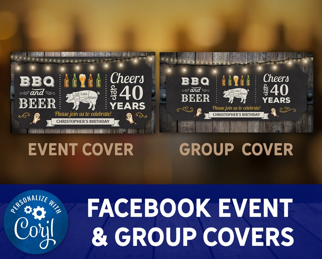 BBQ & Beers Pig Roast Cookout Facebook Event and Group Birthday Cover