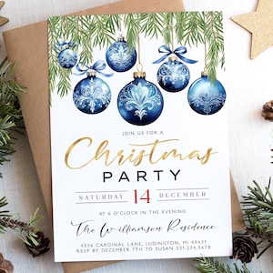 Invito alla festa di Natale modificabile - Invito alla festa di Natale - Festa di lavoro - Celebrazione di Natale - Download immediato - CP CP129E