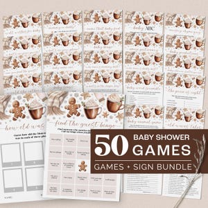 Baby It's Cold Outside Baby Shower Games Bundle - Winter Snowflake Cozy Cookie - Baby Games + Signs - Printable Digital Download CP162BBS