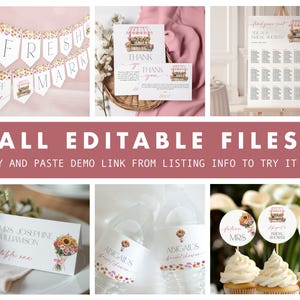 Fresh Off the Market Bridal Shower Invitation + Games Bundle - Rustic Bridal Shower - Editable Digital Download 5017-BDS