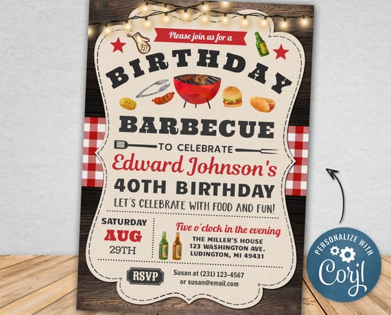 Bbq invitation best sale