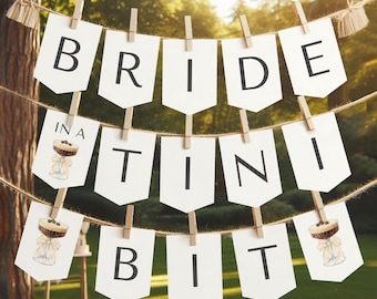 A Bride in a Tini Bit Martini Bridal Shower Invitation
