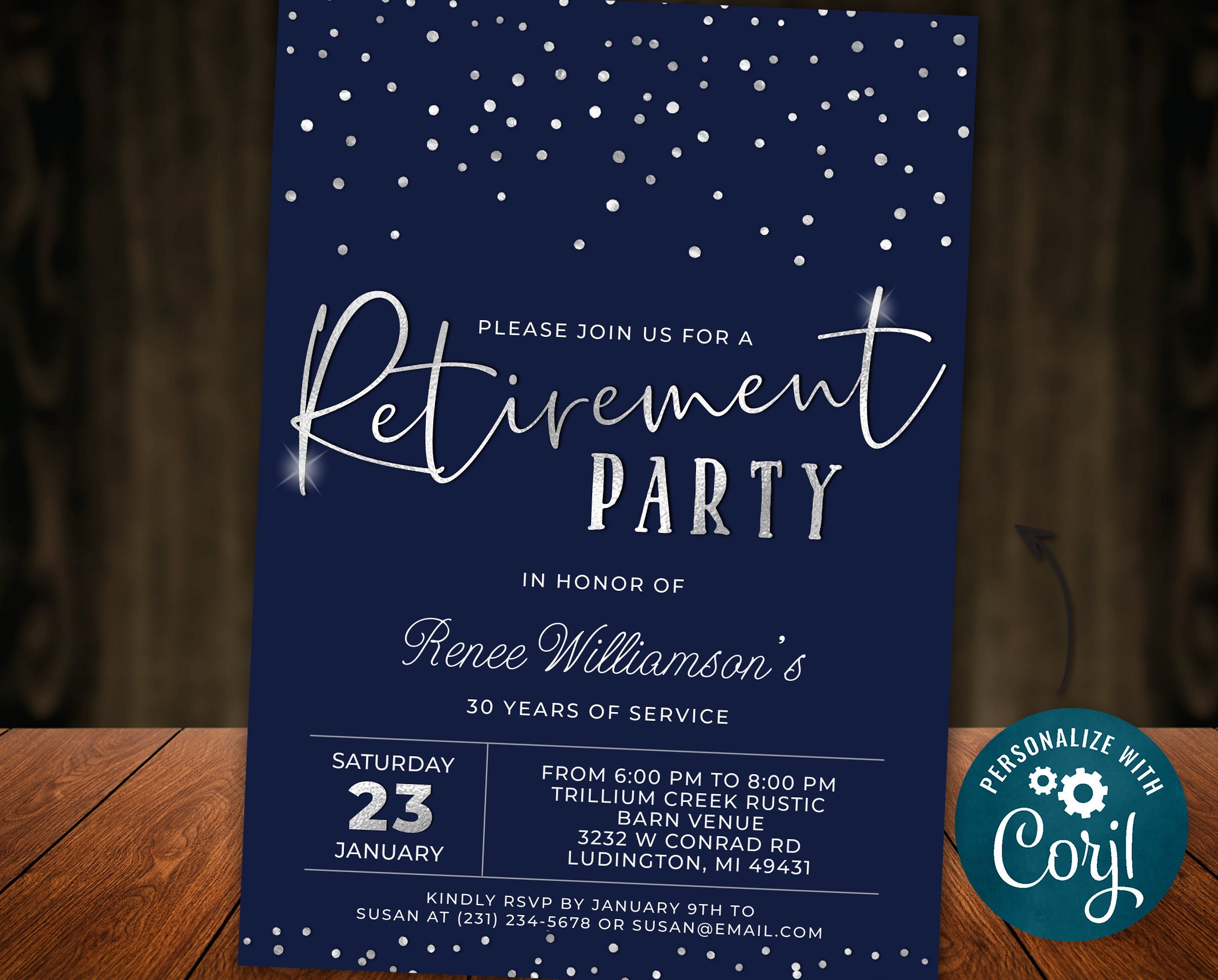 Retirement party invitations discount