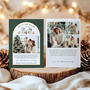 Nativity Christmas Photo Card Template - Christian Christmas Card - Editable Christmas Photo Card - Instant Download - HC19B