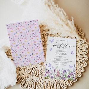 Butterfly Bridal Shower Invitation - Lifetime of Butterflies Bridal Shower Invite - Wildflower Shower - Butterfly Bridal Invitation - 1616B