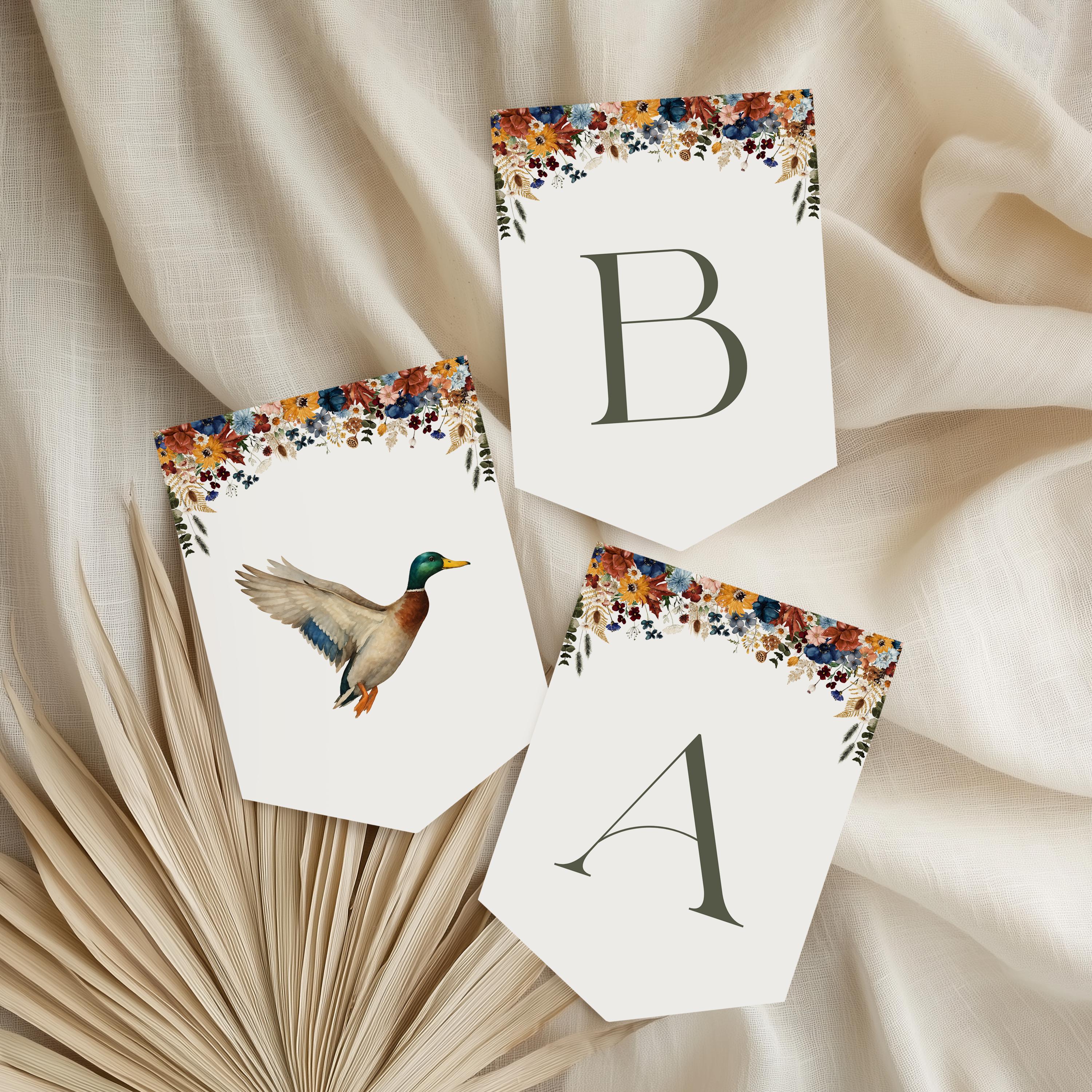 Mallard Duck Baby Shower Bunting Banner Sign Template - Welcome Baby ...
