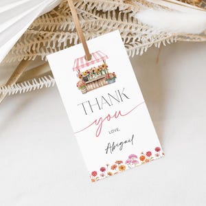 Fresh Off the Market Bridal Shower Favor Tag Template - Rectangle - Market Bridal Shower - Editable Digital Download 5017-BDS