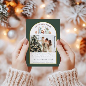 Nativity Christmas Photo Card Template - Christian Christmas Card - Editable Christmas Photo Card - Instant Download - HC19B