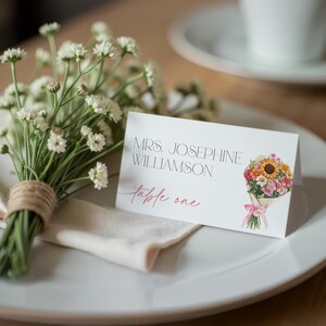 Modello di segnaposto per la tenda da sposa Fresh Off the Market Bridal Shower Mimosa - Market Bridal Shower - Download digitale modificabile 5017-BDS