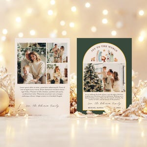 Nativity Christmas Photo Card Template - Christian Christmas Card - Editable Christmas Photo Card - Instant Download - HC19B