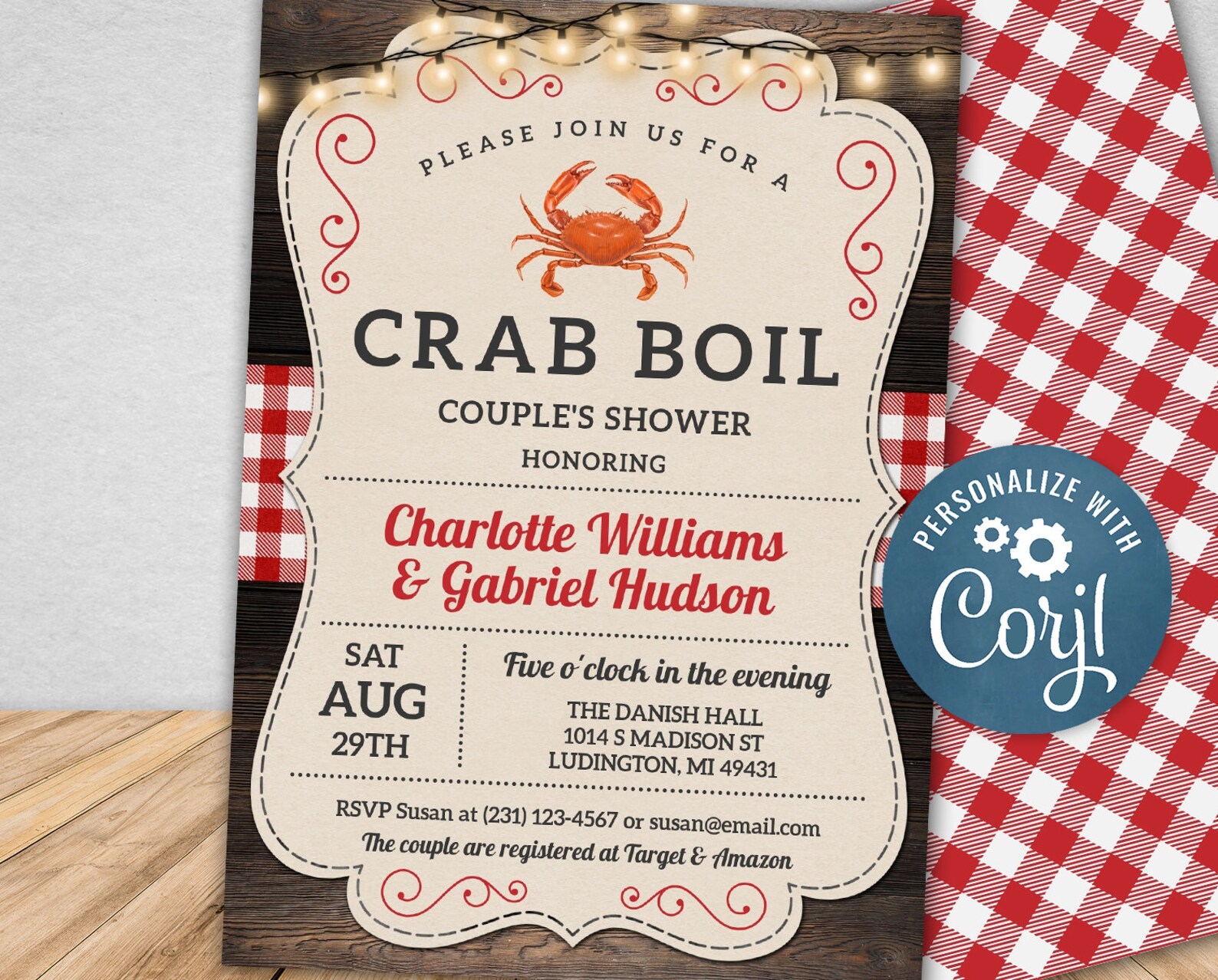 Crab Boil Invitation Seafood Couple's Shower Invite Etsy