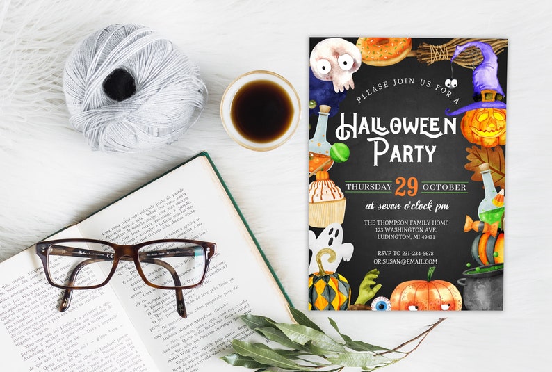 Halloween Party Invites Cute Halloween Invite Kids Halloween Etsy