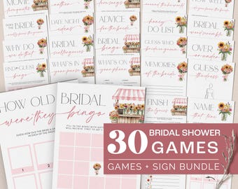 Fresh Off the Market Bridal Shower Games Bundle - Rustic Bridal Shower - Farmer's Market Bridal Shower Games - Digital Download 5017-BDS