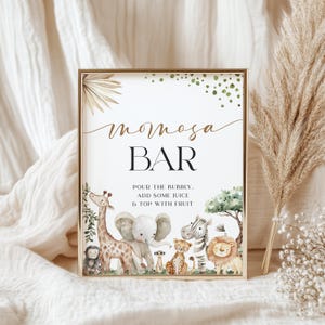 Safari Animals Gender Neutral Baby Shower Invitation + Games Bundle - A Little Wild One on the Way - Editable Digital Download 6030-BBS