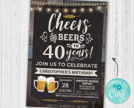 40th birthday party invitations deals
