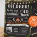 Old Buck Birthday Invitation Any Age, Camo &amp; Deer Hunting Bonfire Party ...