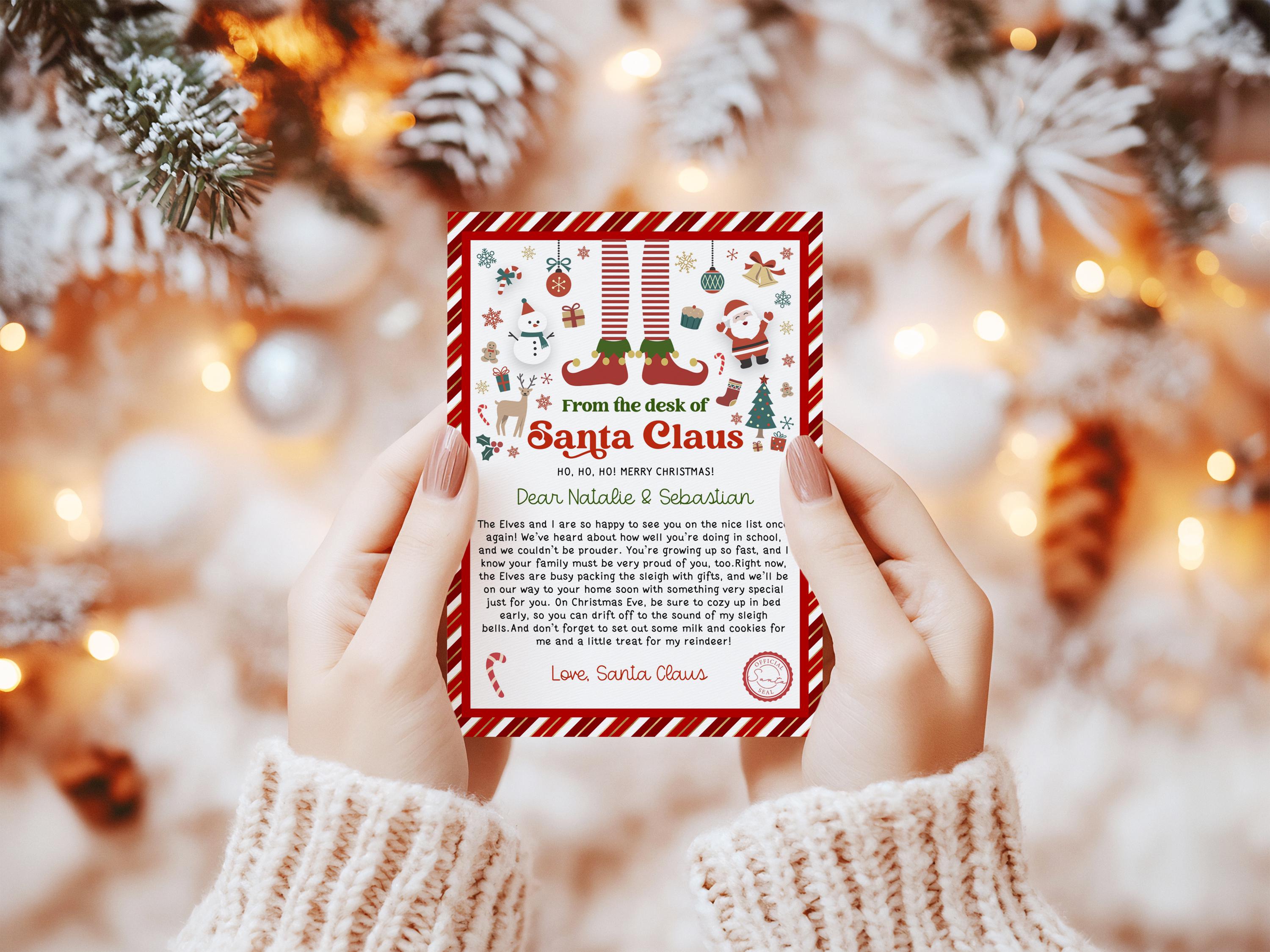 Editable Christmas Letter From Santa Claus Template - Christmas Eve ...