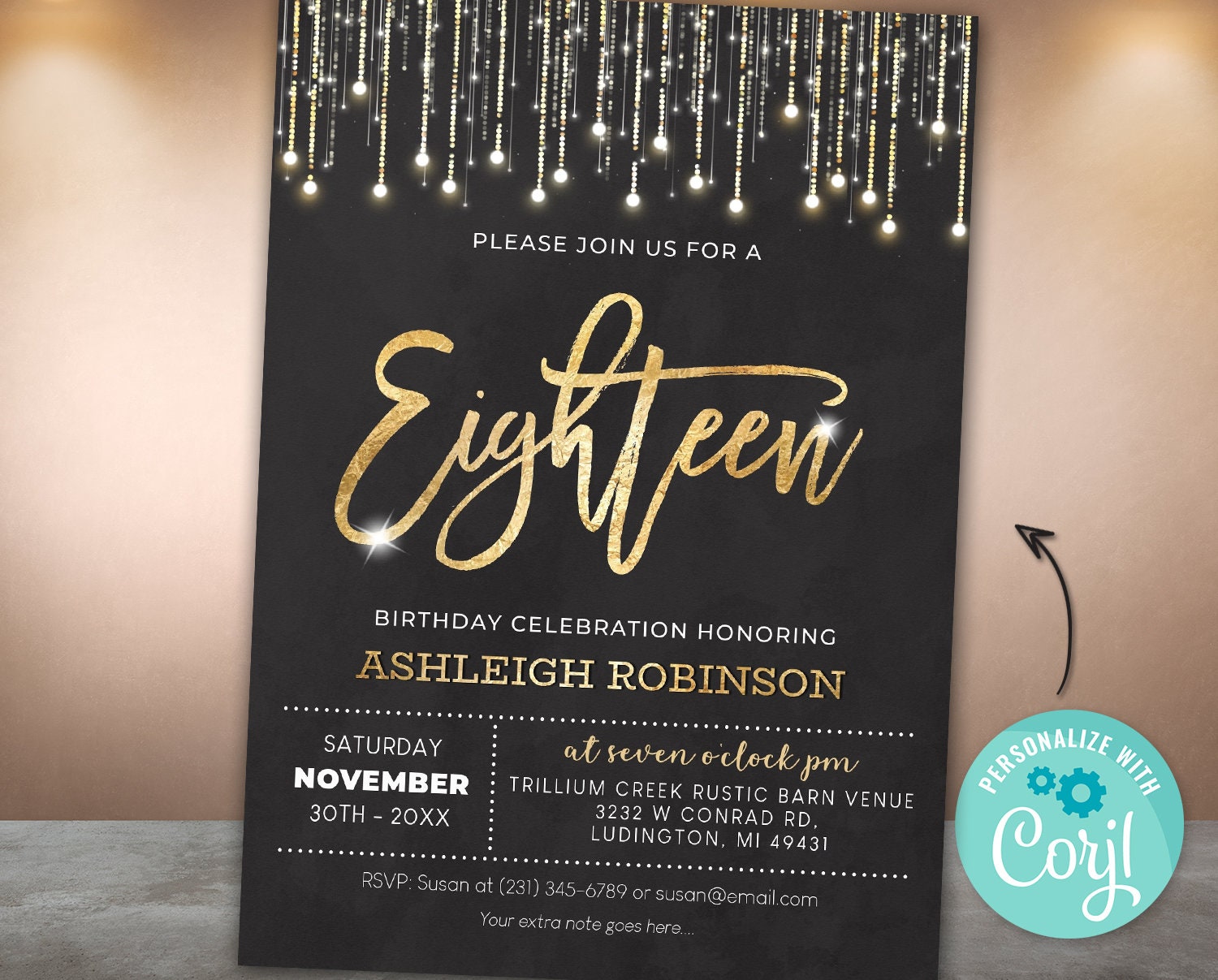 Paper Party Supplies Invitations Announcements Paper 18th Glitter paper-party-supplies-invitations-announcements-paper-18th-glitter