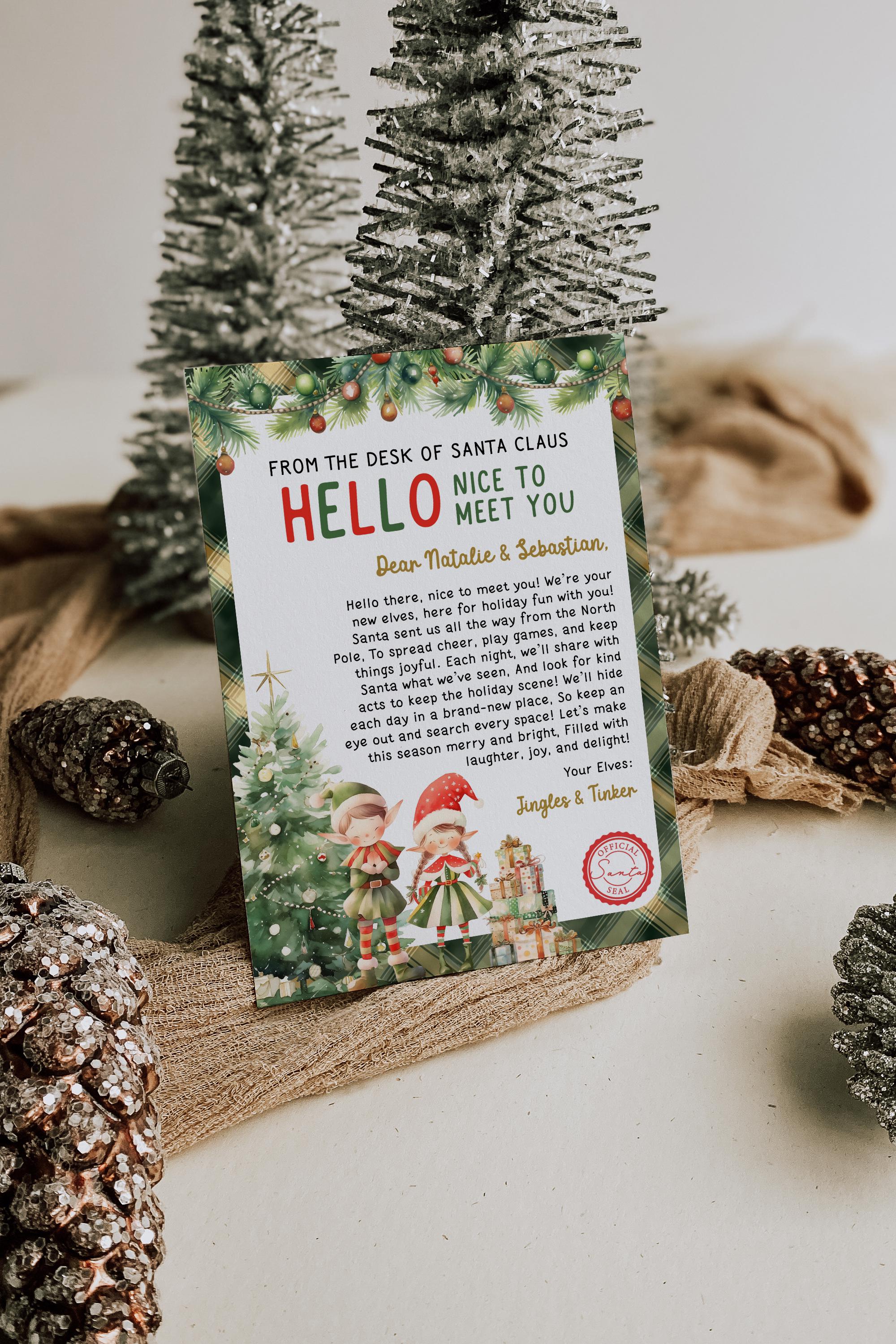 Editable Christmas New Elf Hello Letter - First Time Elf Welcome Letter ...