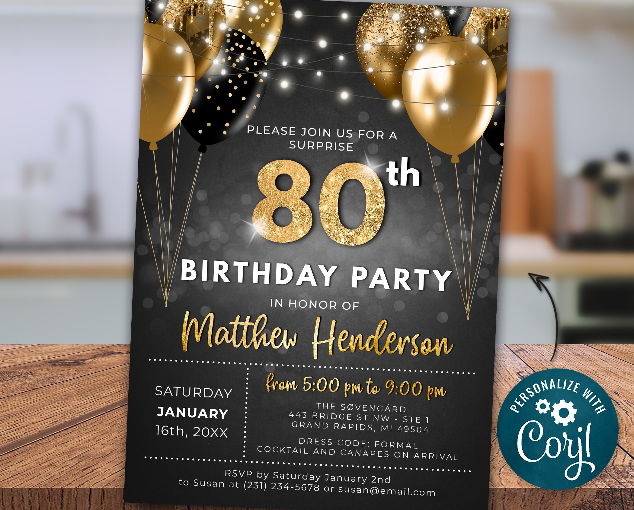 80th Birthday Invitation Ideas