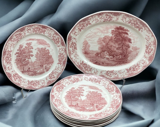 Royal Tudor Ware olde England Barker Brothers Pink Etsy