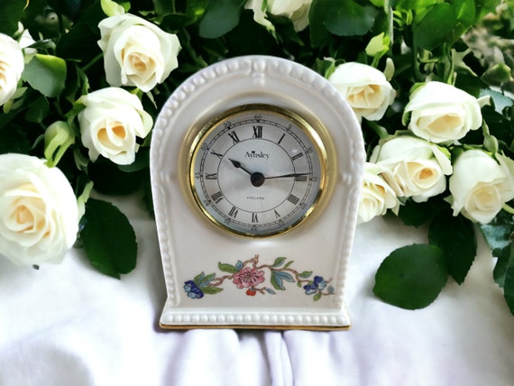 Aynsley Bone China Clock or Vase: Pembroke & Cottage Garden Decor