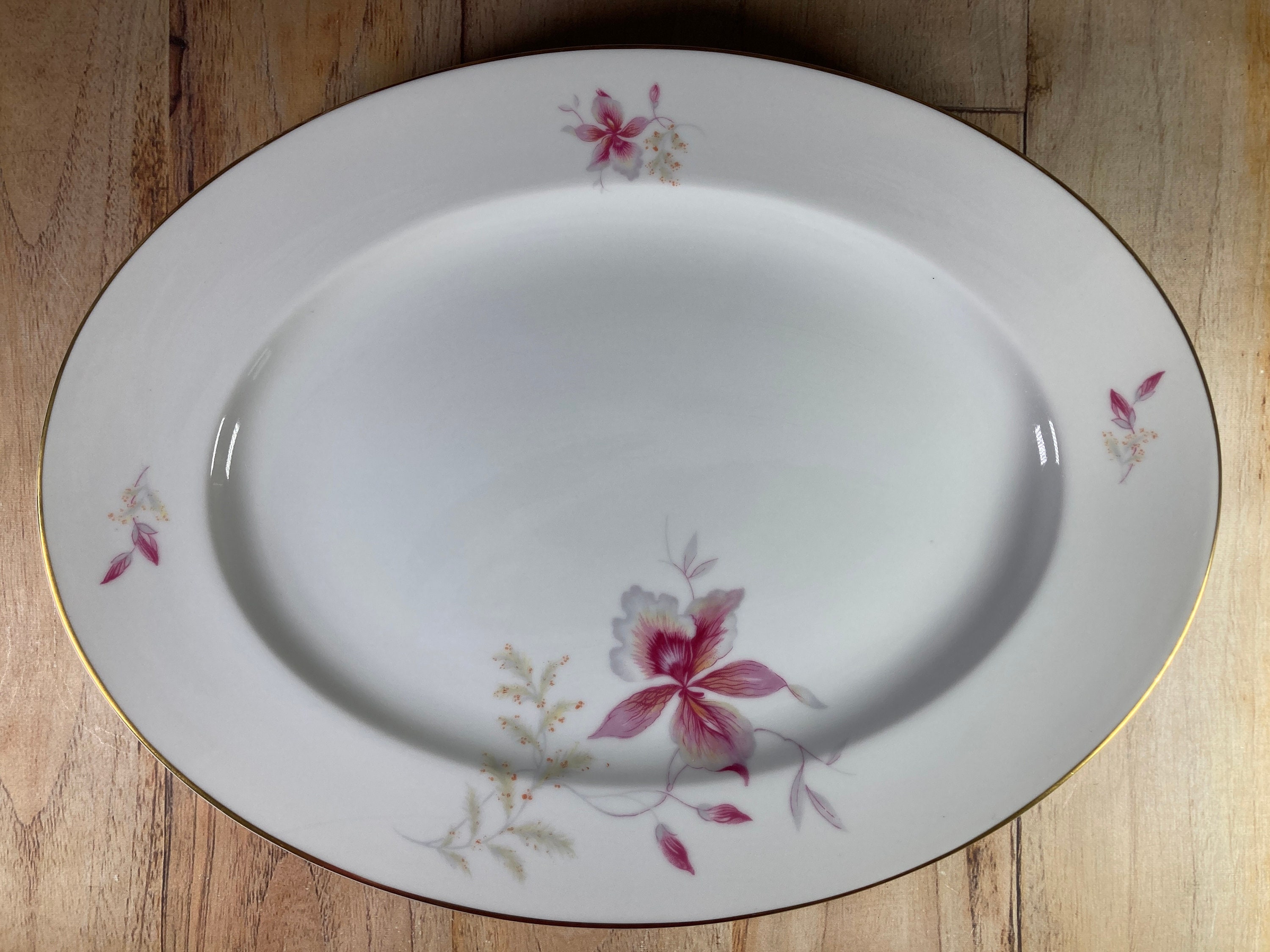 1950s Rosenthal Orchid China: Bavaria Gold Rim Serving Pieces - Etsy