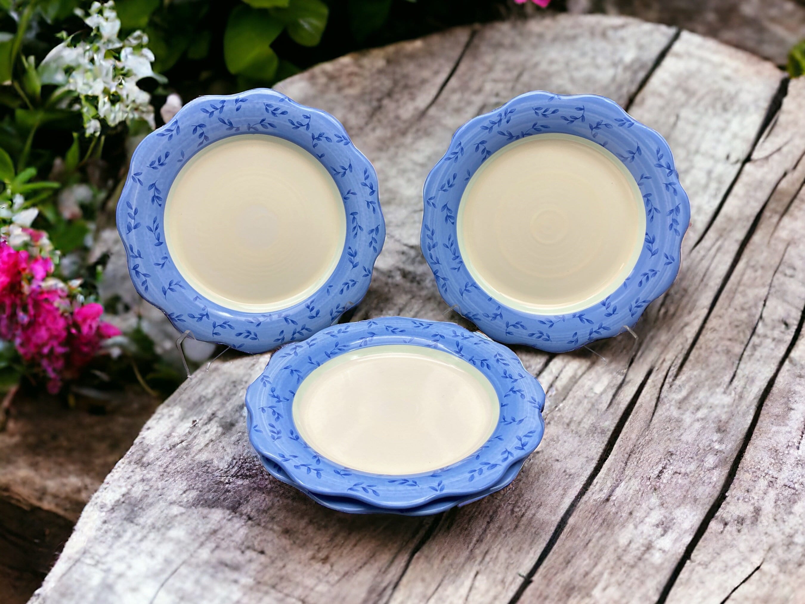 アメリカ製 PFALTZGRAFF 花柄 食器セット Villa della Luna® Blue Dinnerware Set