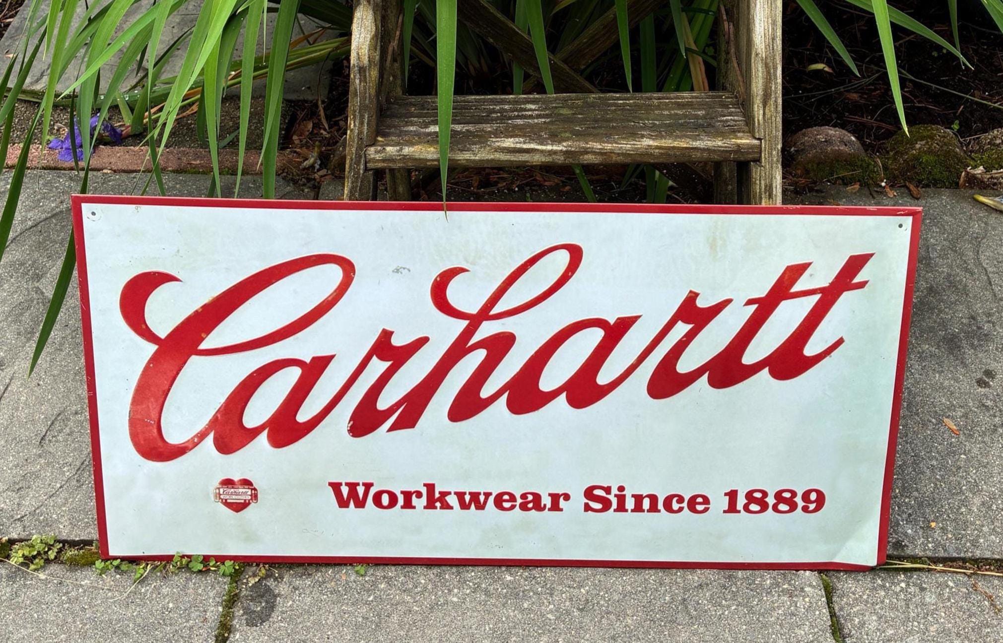 CARHARTT Workwear Since 1889~metal Advertising Embossed Sign 24