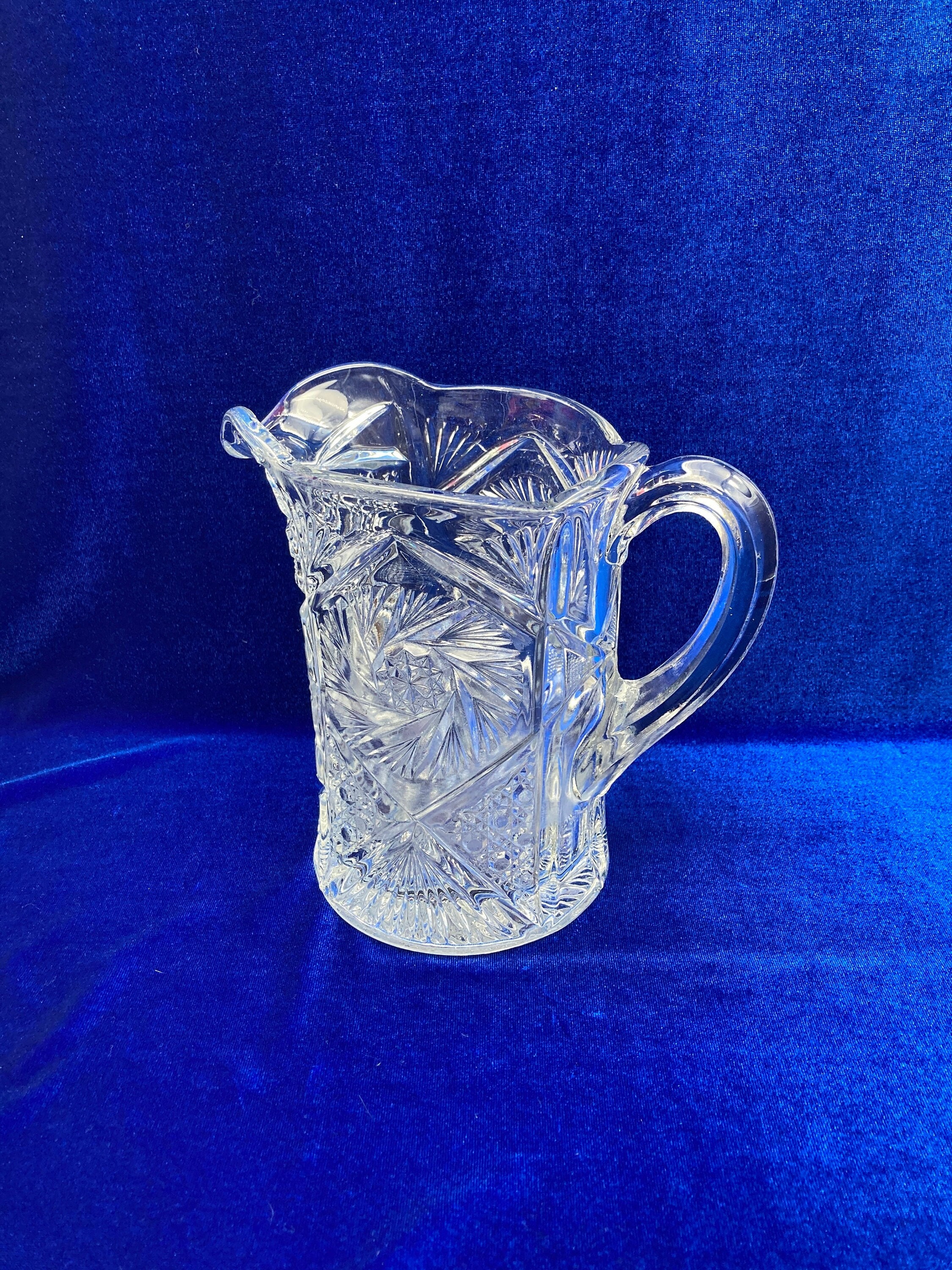 Antique EAPG Circa 1910 Indiana Glass Oval Star Toy Water Pitcher - Ruby  Lane