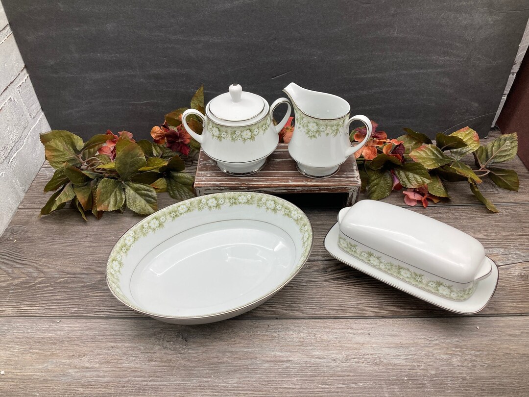 NORITAKE 6911 princeton Made in Japan Oval Serving Dish or Sugar