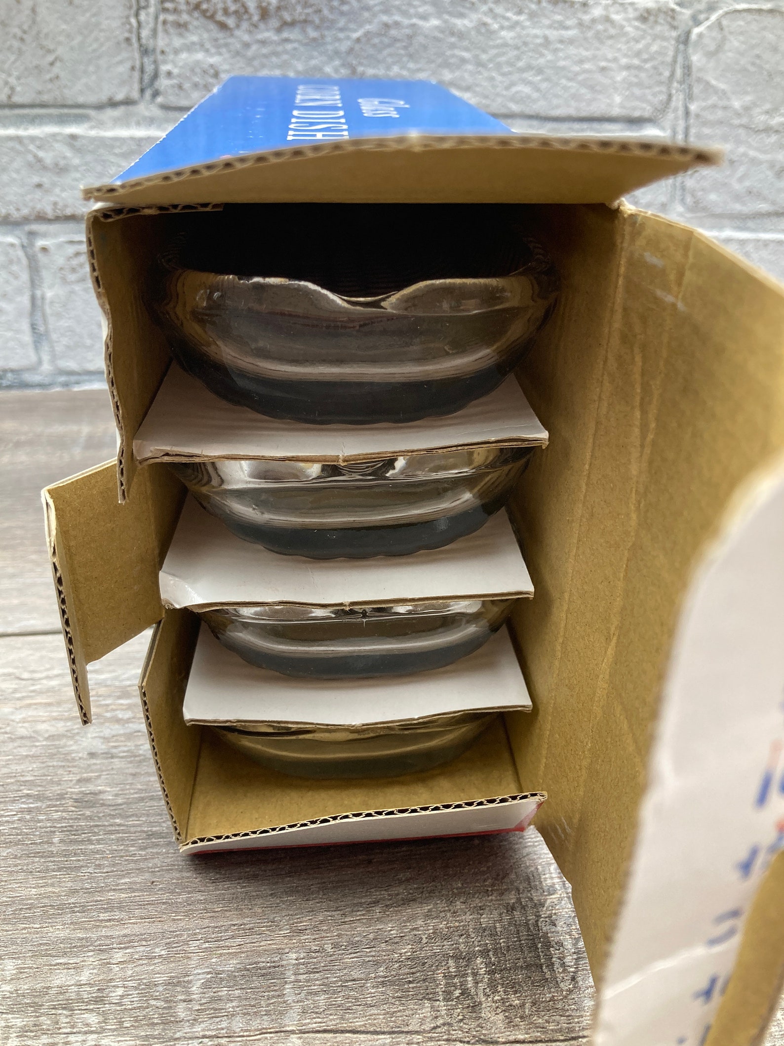 NOS 4 Vintage Clear Glass Corn on the Cob Dishes Original Box Etsy