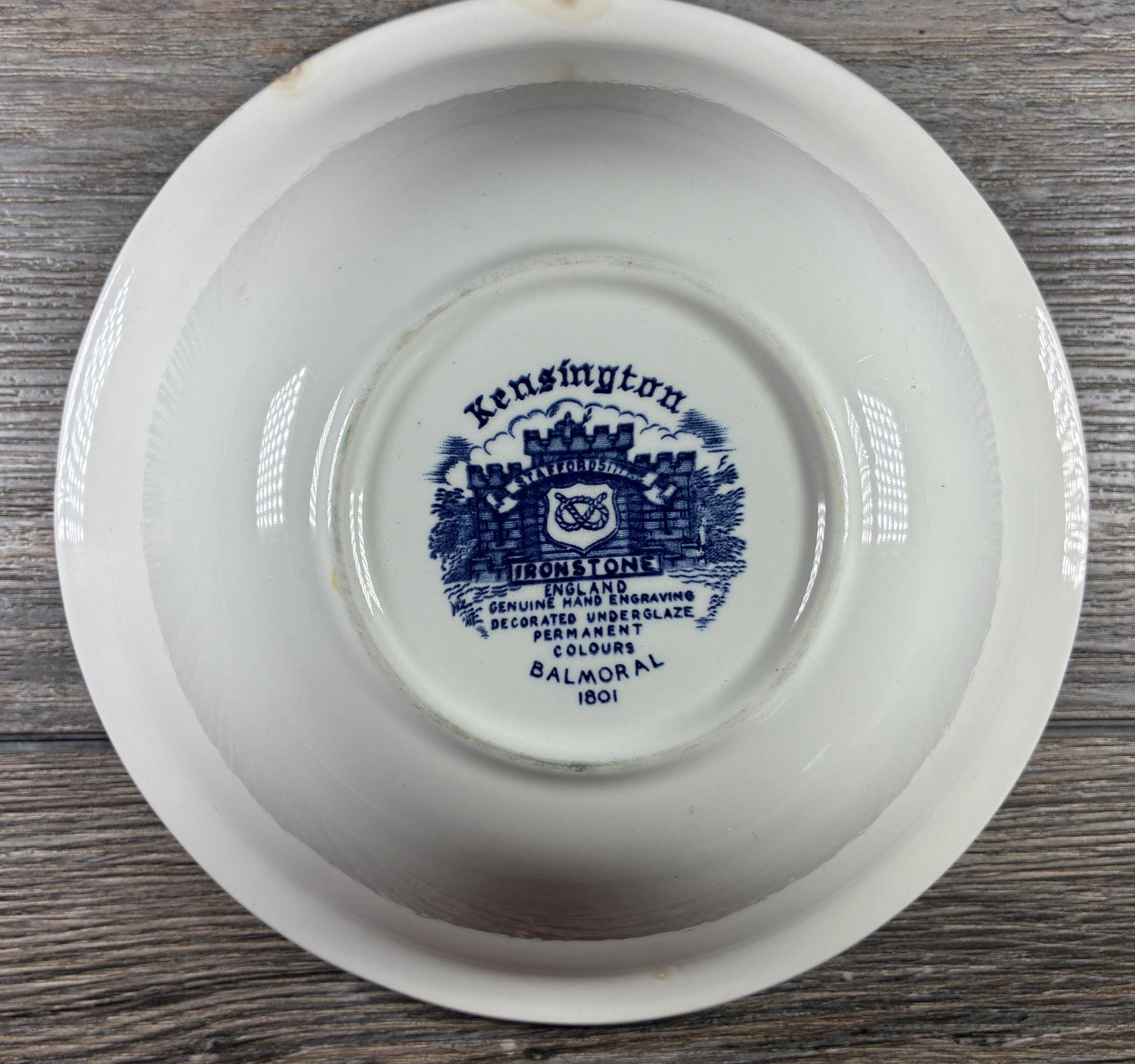 Kensington Balmoral Ironstone Plate: Blue Floral Staffordshire