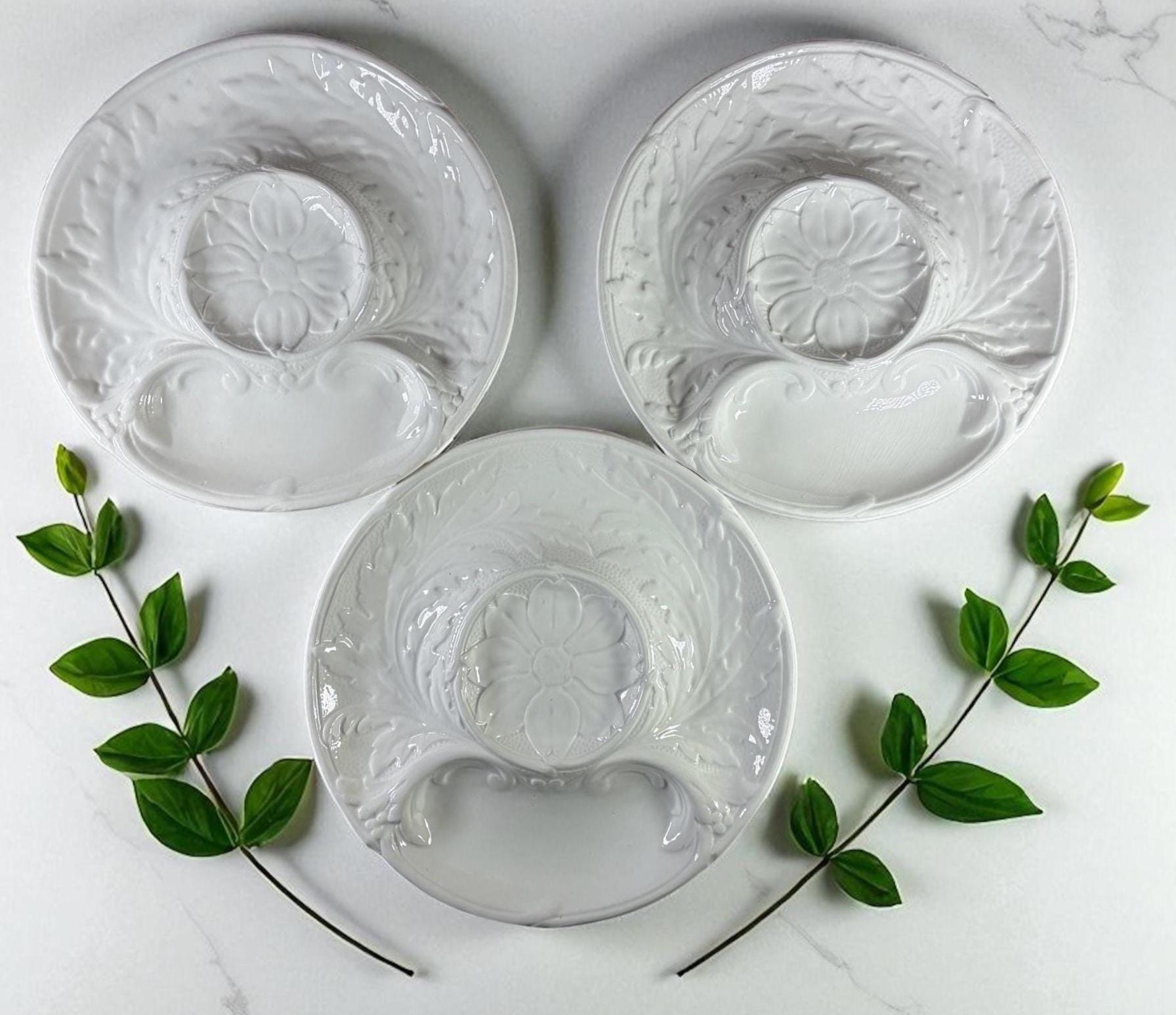 Artichoke Plate Set - Etsy Artichoke White Embossed Plates Set of 2 main image 1