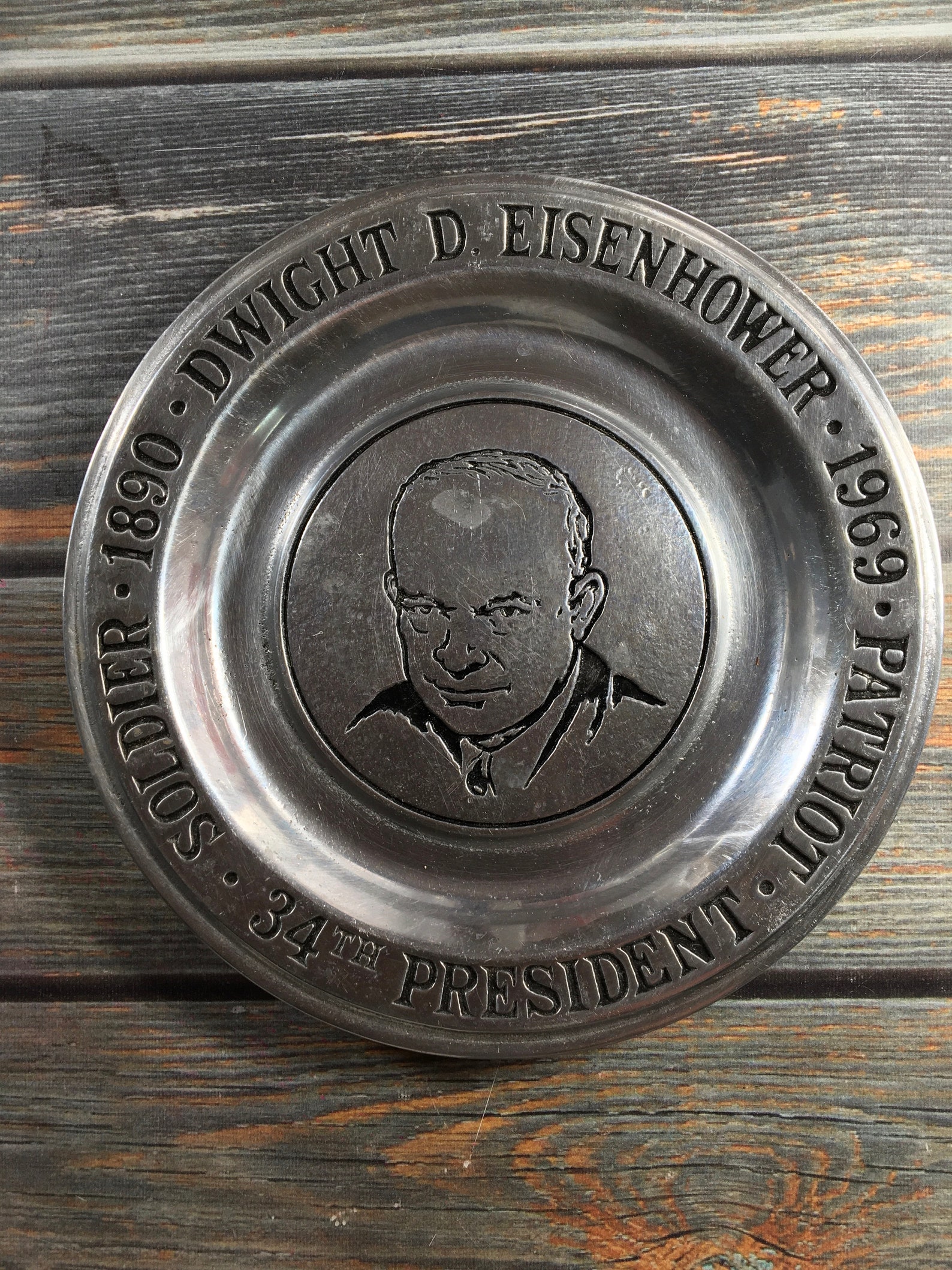1972 Wilton Pewter Collectible Presidential Plates Limited Etsy