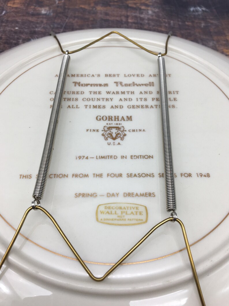 Norman Rockwell Collector Plate 1974 Gorham China Four Seasons Vintage Home Wall Decor Wall Collectible Hanging Plate American Artist