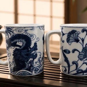Blue Chinese Dragon Coffee Mug - Etsy