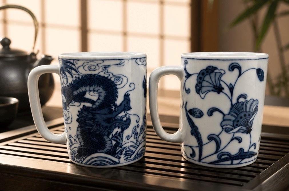 Blue Chinese Dragon Coffee Mug - Etsy