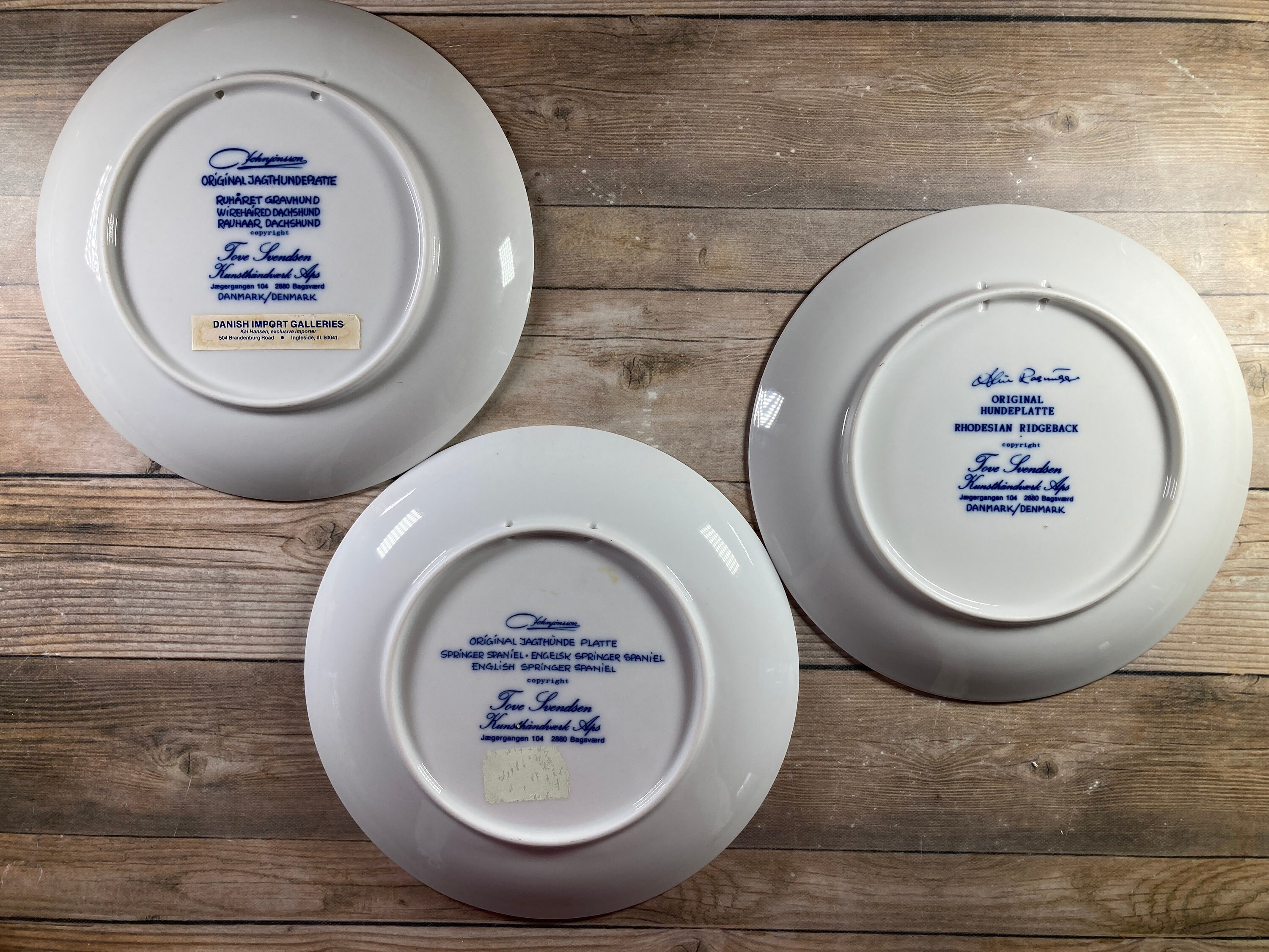 デンマーク製　Tove Svendsent トイプードル皿 陶器　ドッグプレート デンマーク製 Tove Svendsent トイプードル皿 陶器 ドッグ