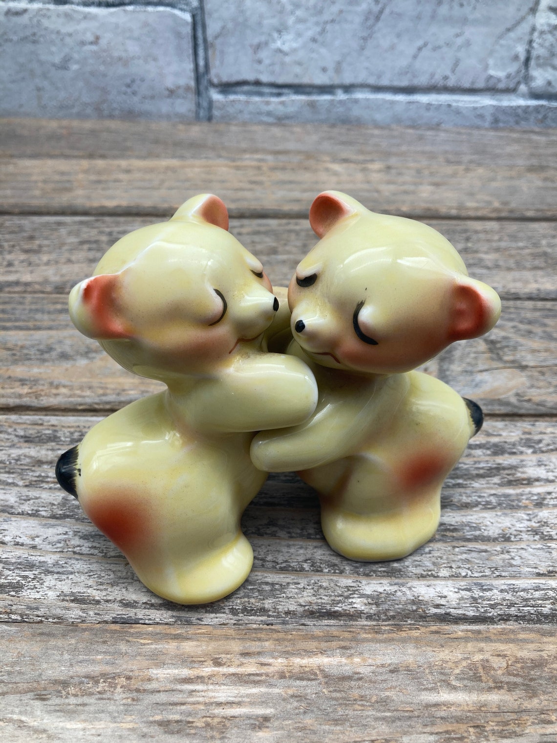 1950s Hugging Bears Salt and Pepper Shaker Set Farmhouse Etsy